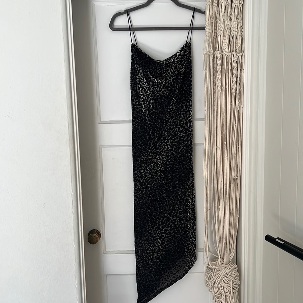 Topshop leopard print midi dress